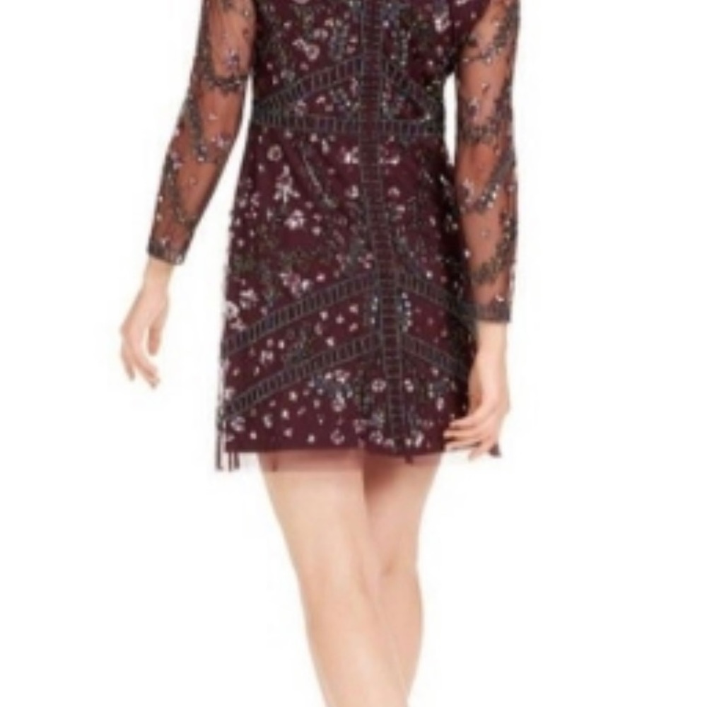 Adrianna Papell Purple Shift Dress
